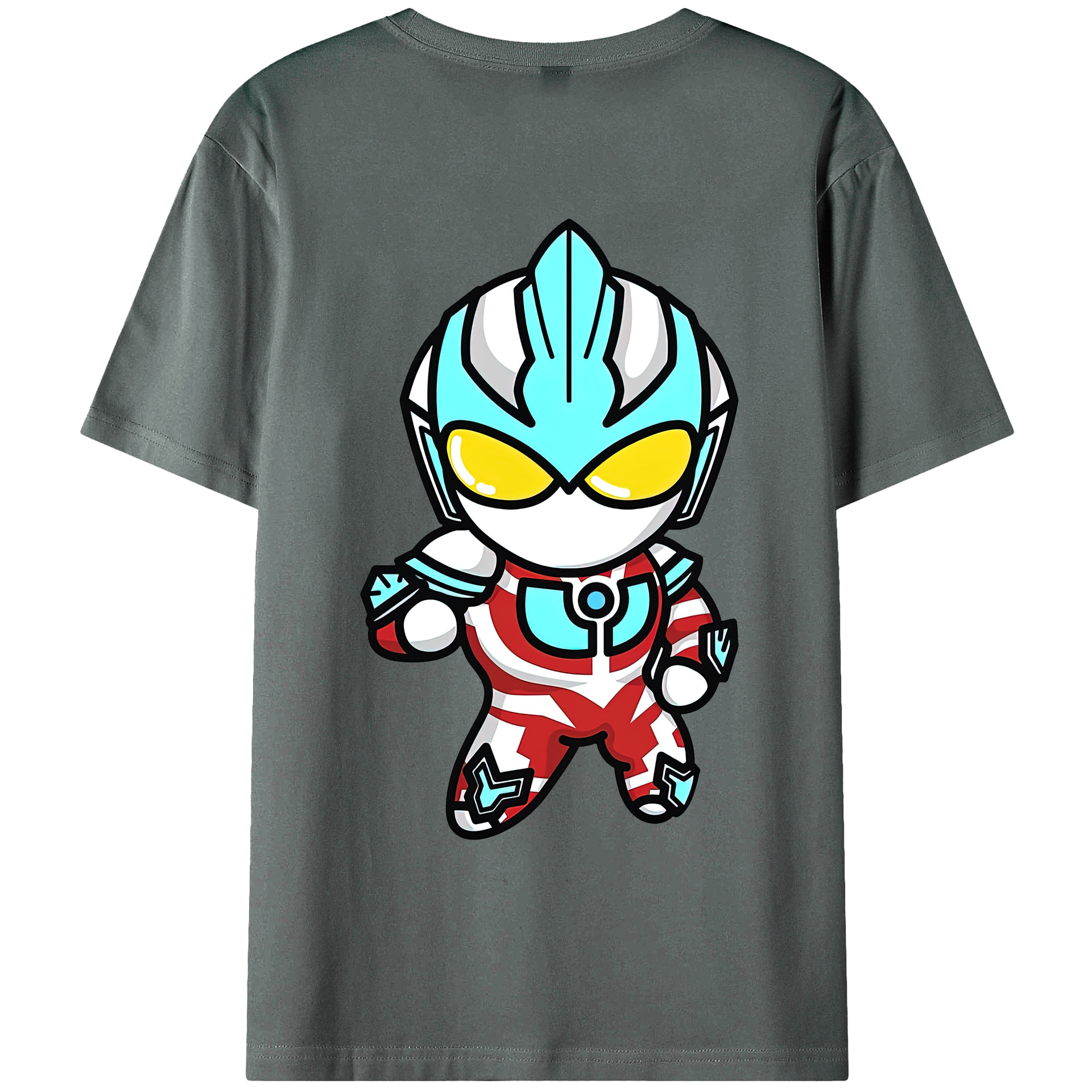 （画像用） ウルトラマン Ultraman 綿100％ メンズ半袖Tシャツ（バックプリント） 通気性